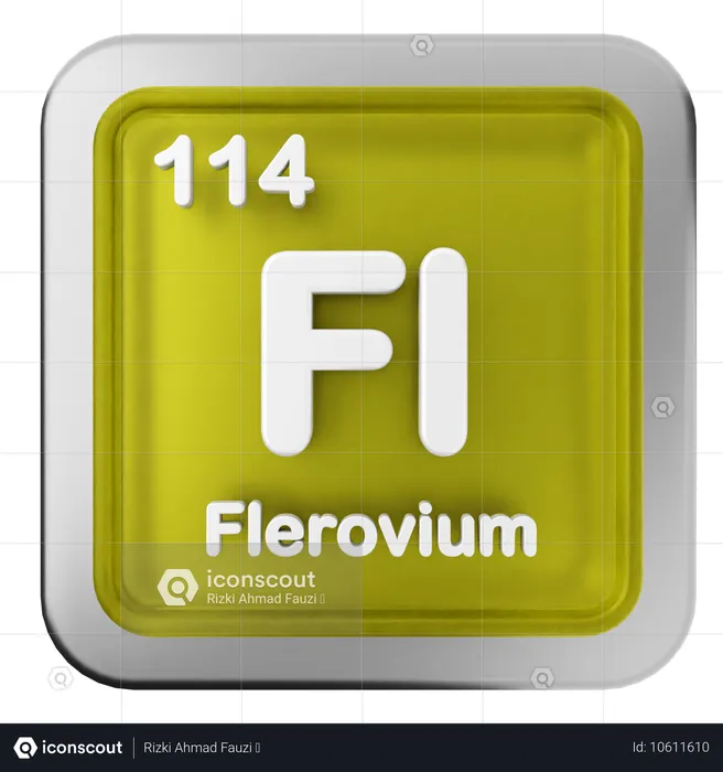 Flerovium-Periodensystem  3D Icon