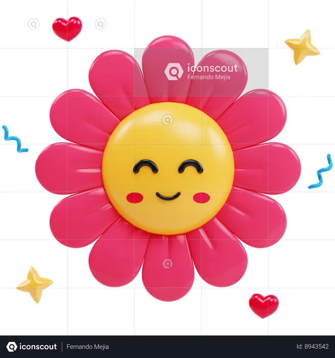 Fleur Emoji 3D Icon