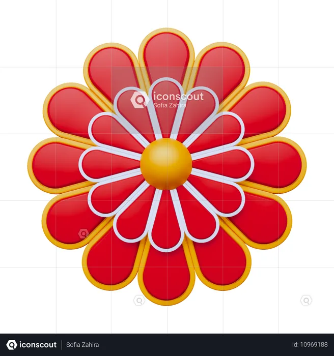 Fleur chinoise  3D Icon