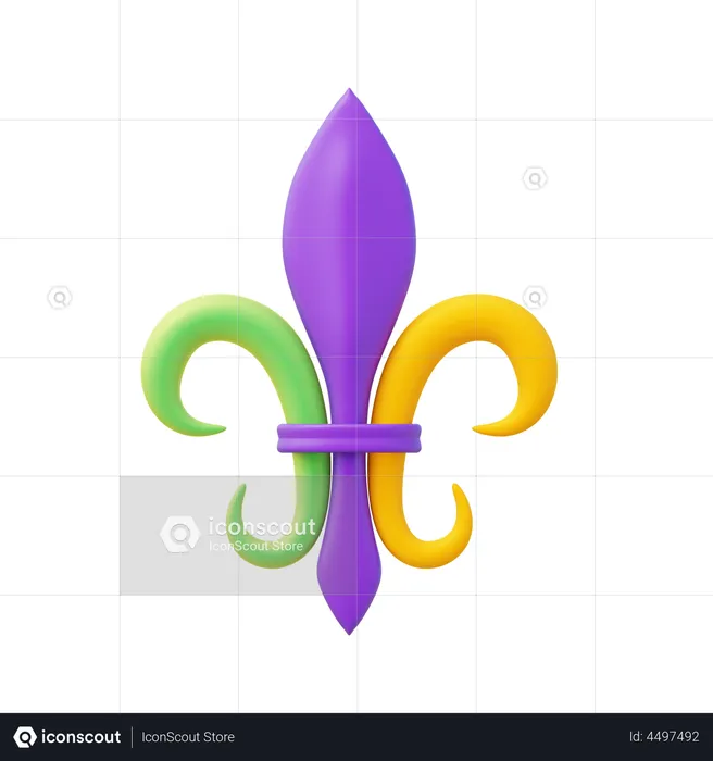 Fleur De Lis  3D Icon