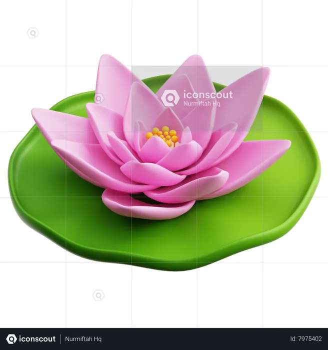Fleur de lotus  3D Icon