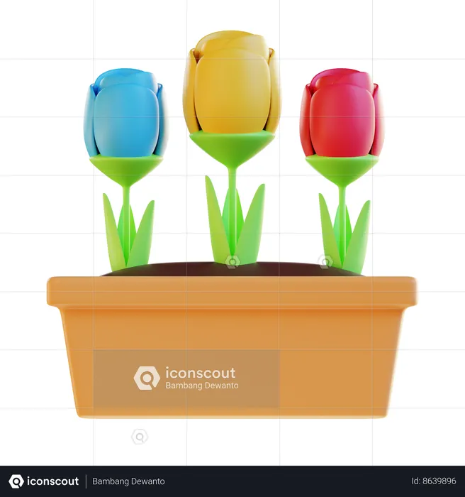 Fleurs  3D Icon