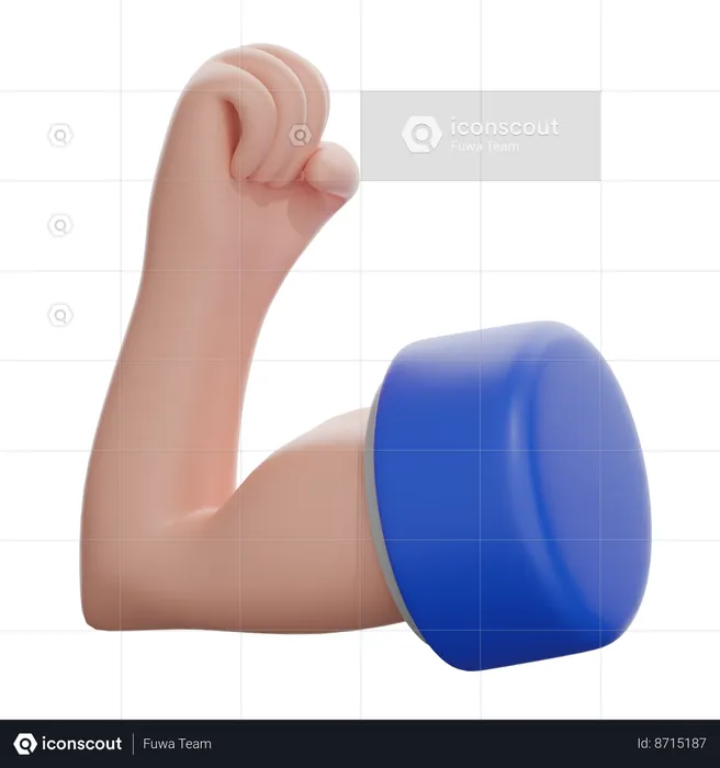 Flexed Biceps  3D Icon