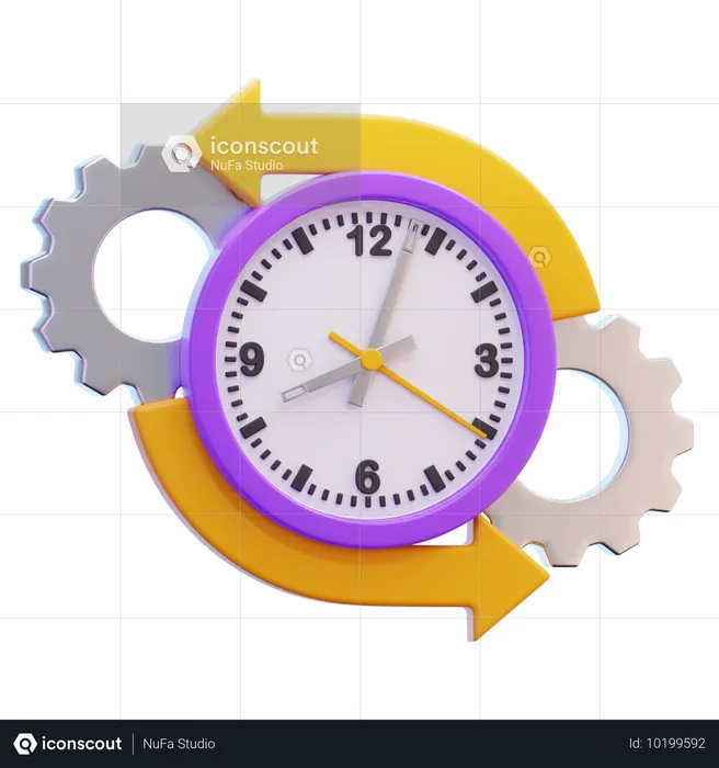 Flexibilidade de tempo  3D Icon