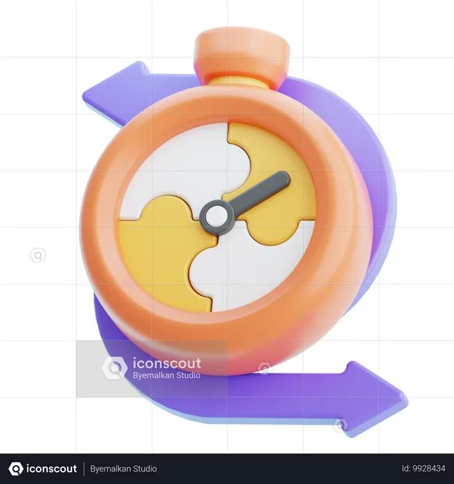 Flexibilité horaire  3D Icon