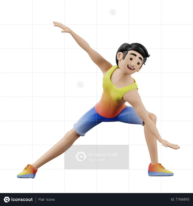 Flexibility training  3D Icon