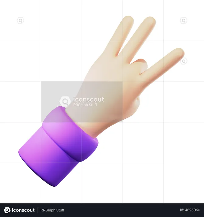 Flick Up Finger Gesture 3D Icon download in PNG, OBJ or Blend format