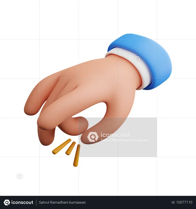 Flicking finger  3D Icon