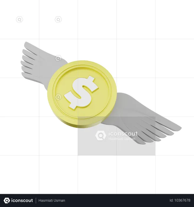 Fliegendes Geld  3D Icon