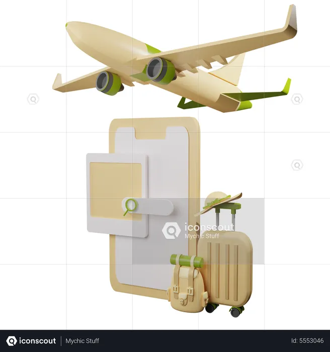 Flight Booking App  3D Icon