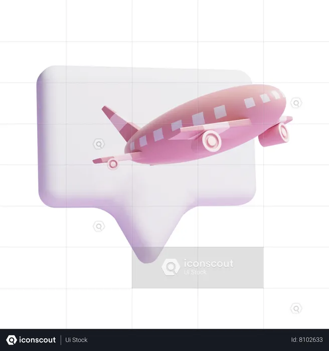 Flight Message  3D Icon