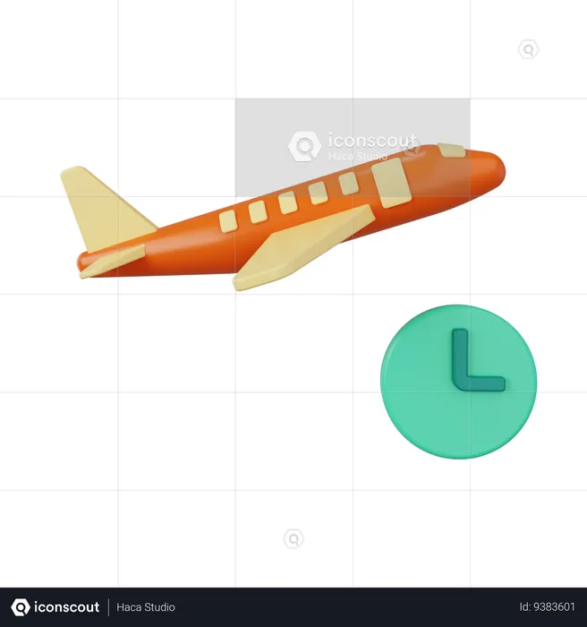 Flight Time  3D Icon