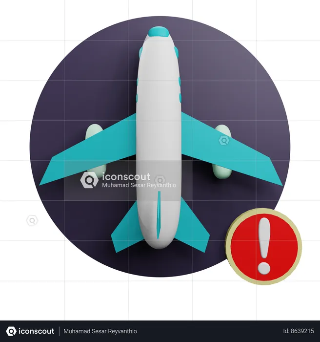 Flight Warning  3D Icon