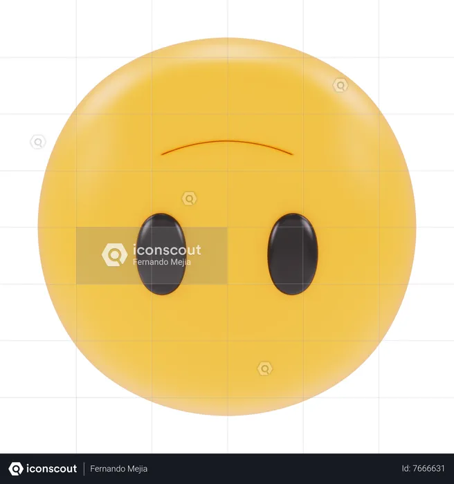 Flip Face Emoji 3D Icon