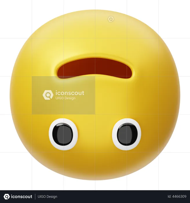 Flip Face Emoji 3D Illustration