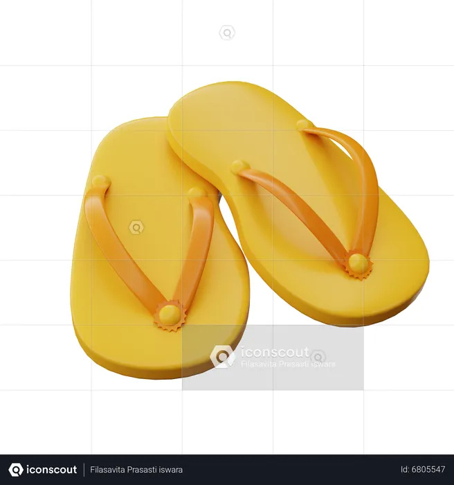 Chinelo de dedo  3D Icon