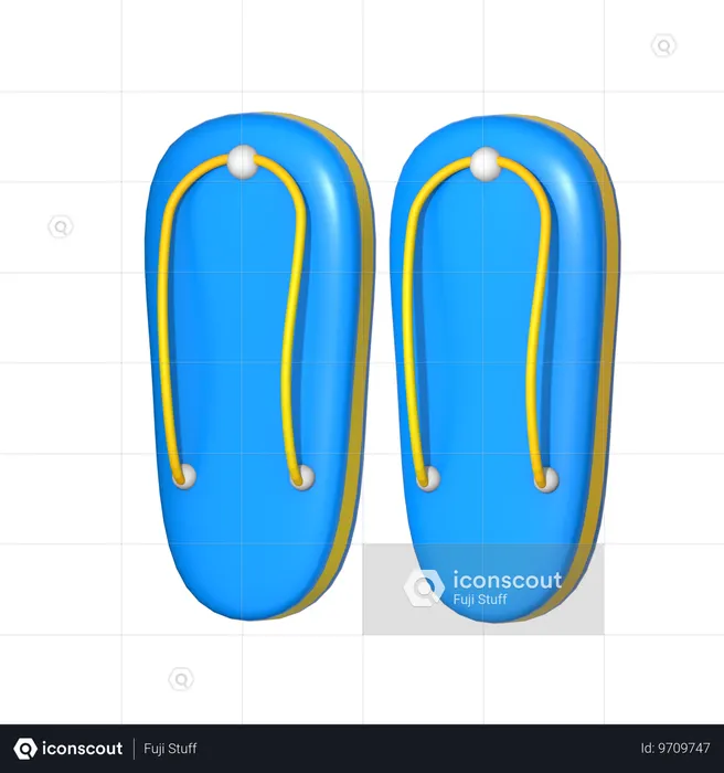 Flip Flops  3D Icon
