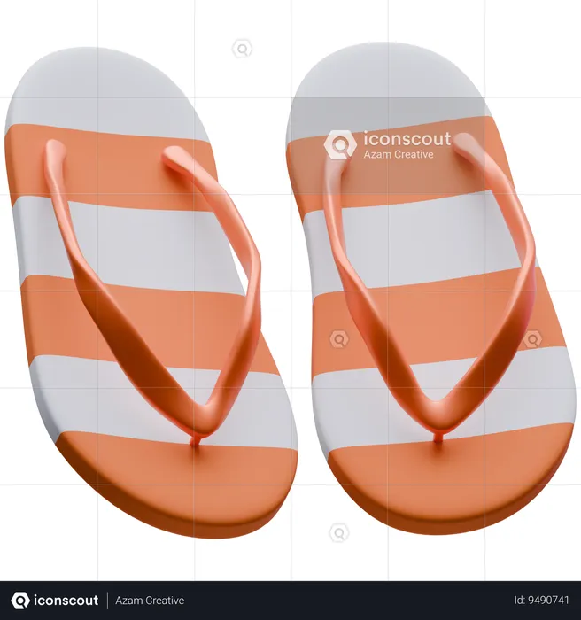 Flip Flops  3D Icon