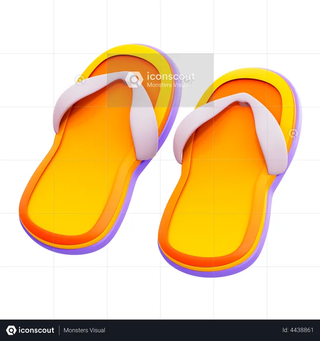 Flip Flops  3D Illustration