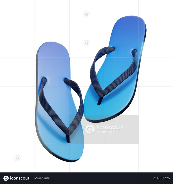 Flip-flops  3D Illustration