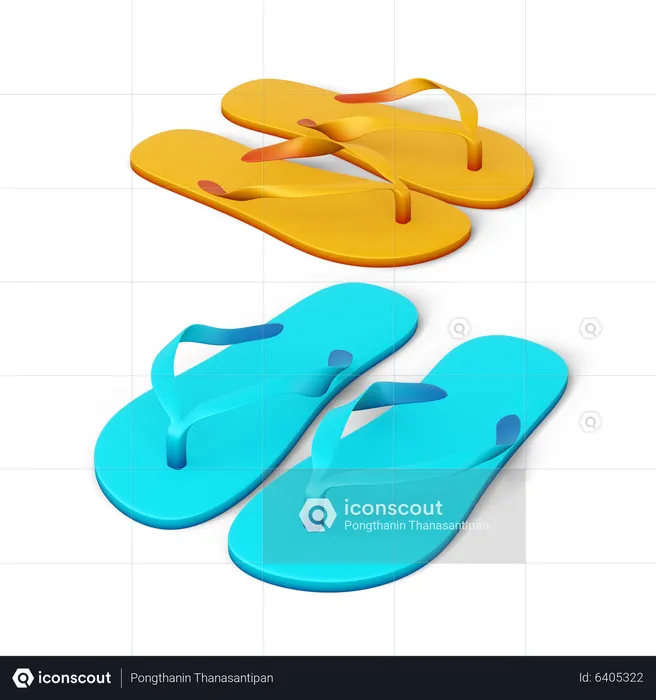 Flipflops  3D Icon