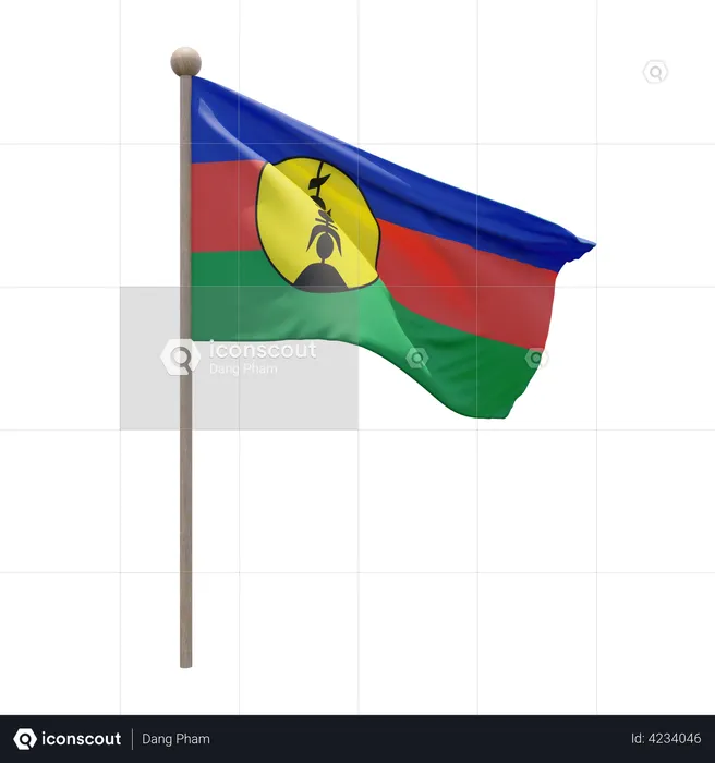 Mât de drapeau flnks  3D Flag