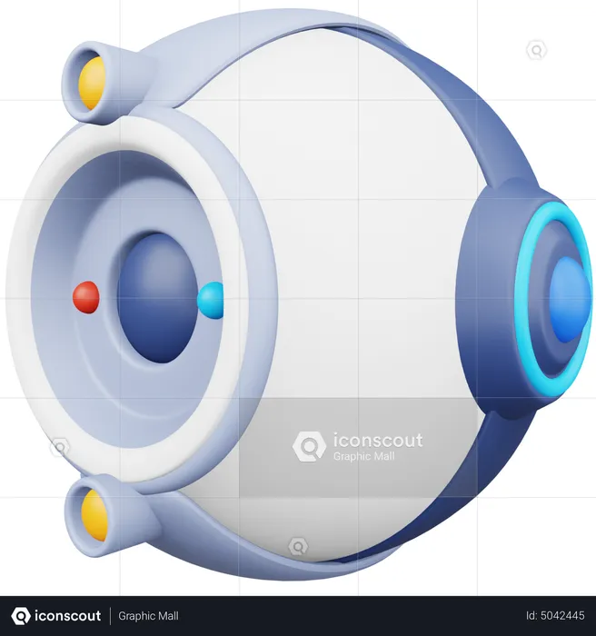Floating Robot Eye  3D Icon