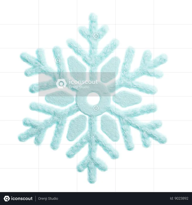 Floco de neve  3D Icon