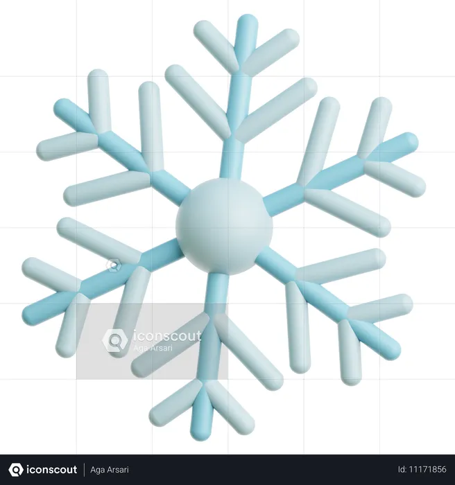 Floco de neve  3D Icon