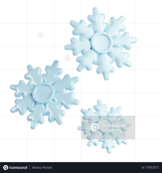 Floco de neve  3D Icon