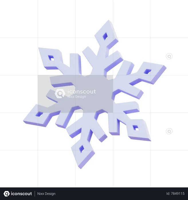 Floco de neve  3D Icon