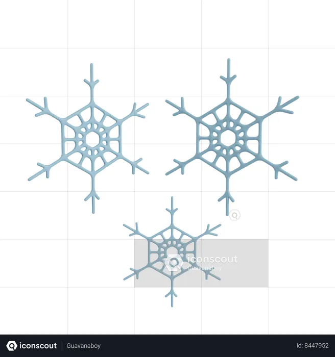 Flocon de neige  3D Icon