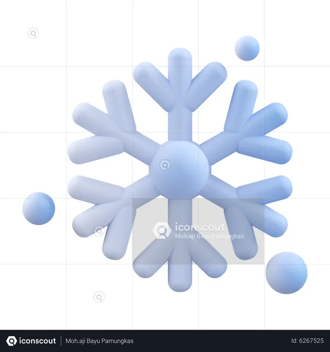 Flocon de neige  3D Icon