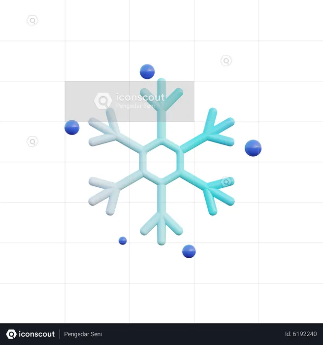 Flocon de neige  3D Icon