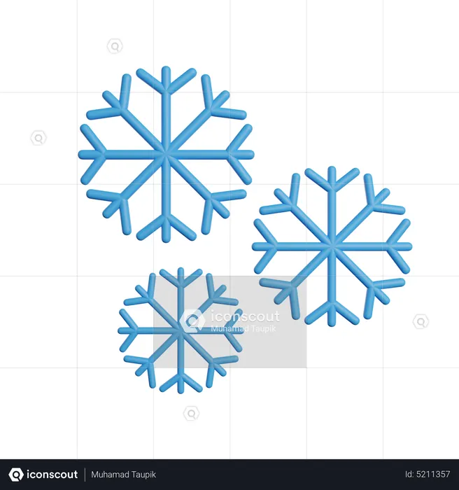 Flocons de neige  3D Icon