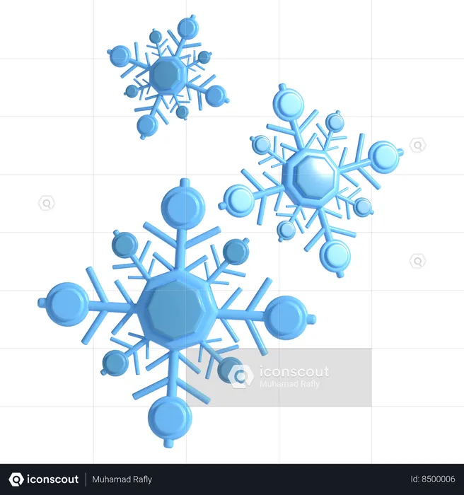 Flocos de neve  3D Icon