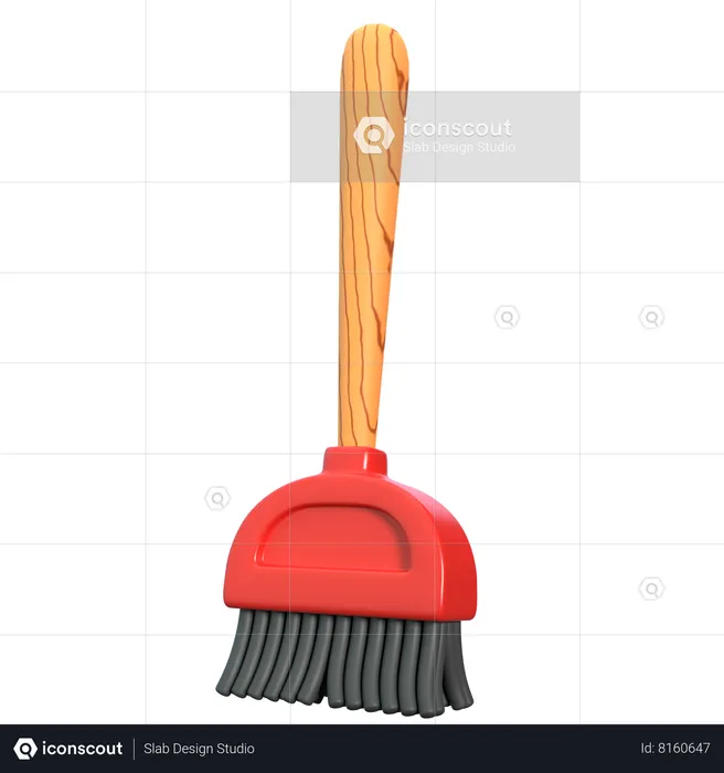 Floor Broom  3D Icon
