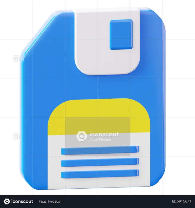 Floppy Disk  3D Icon