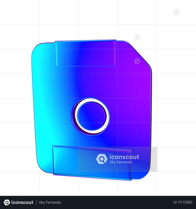 Floppy Disk  3D Icon