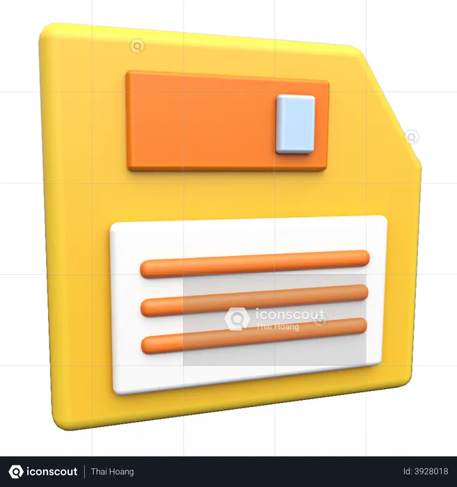 Floppy Disk  3D Illustration