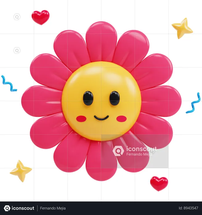 Flor Emoji 3D Icon