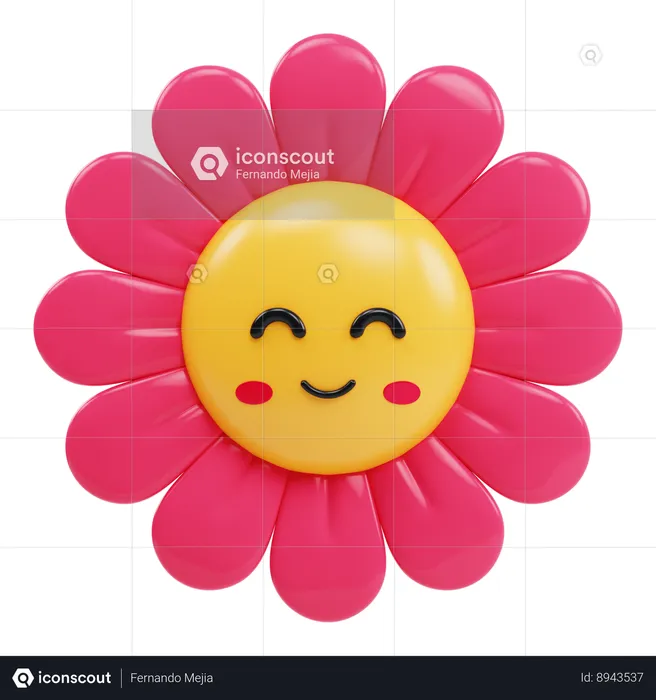 Flor Emoji 3D Icon