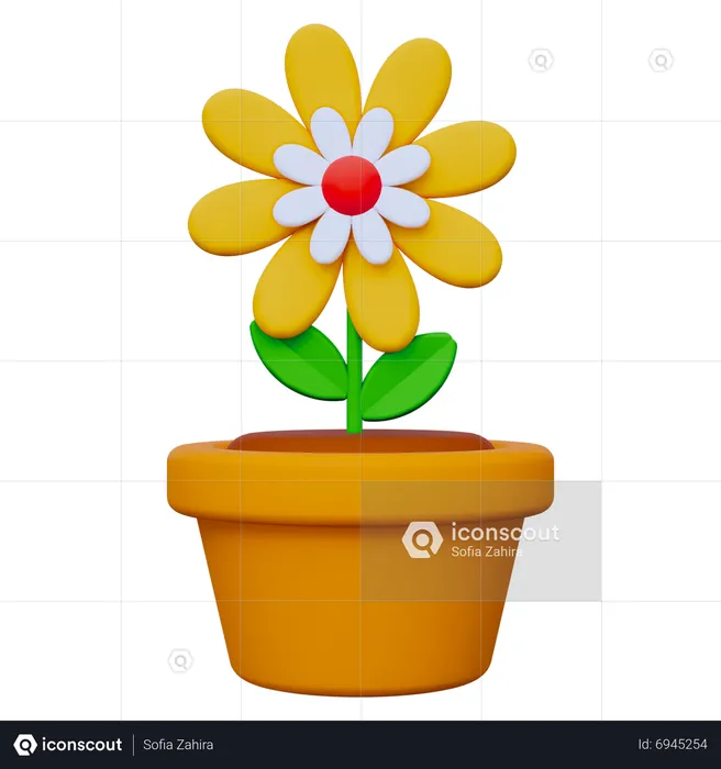 Flor  3D Icon