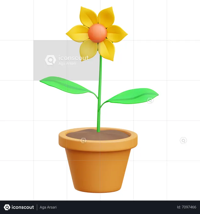 Flor  3D Icon