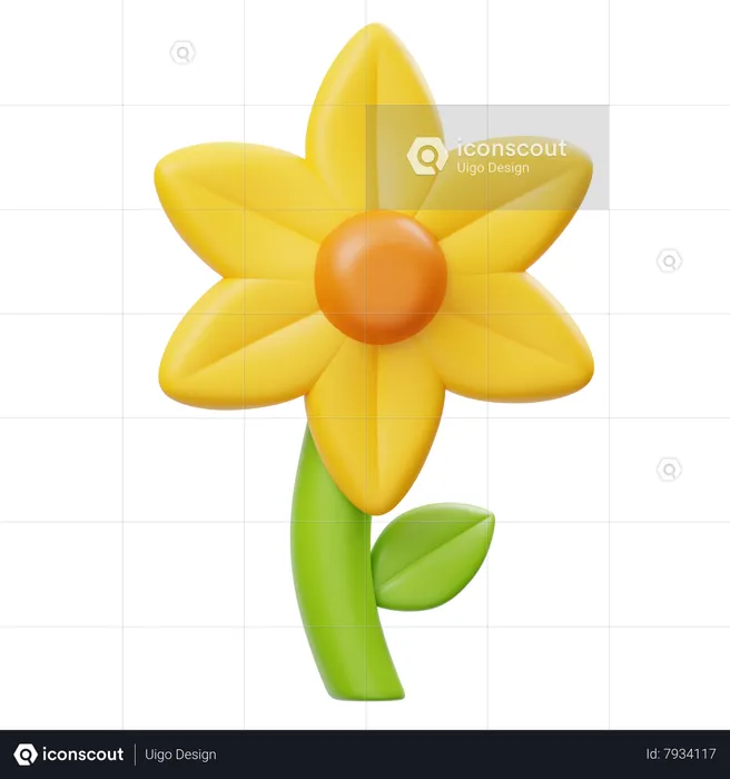 Flor  3D Icon