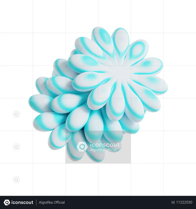 Flor abstrata  3D Icon