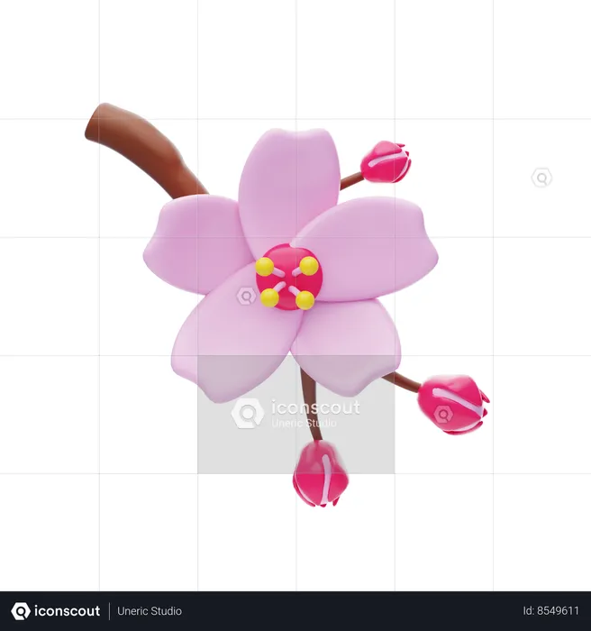 Flor de cerejeira  3D Icon