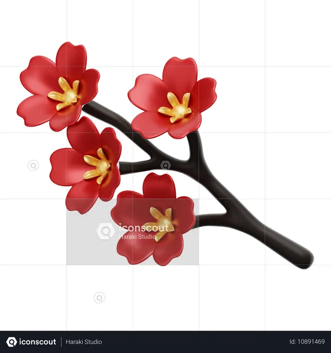 Flor de cerejeira  3D Icon