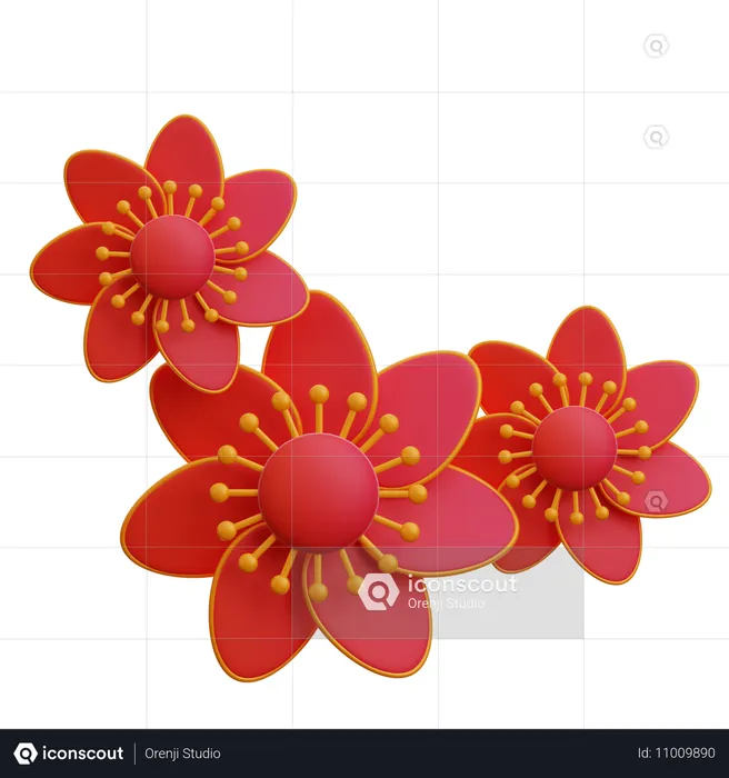 Flor de cerejeira  3D Icon