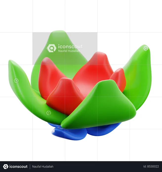 Flor de loto  3D Icon